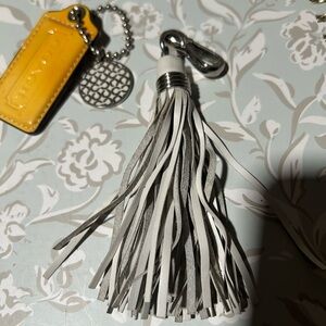 Coach Yellow Leather Keychain tags